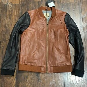 Chaser Women’s Zip Up Leather Jacket